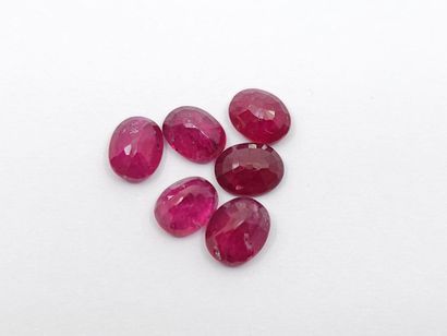 RUBY purplish red Nbr 6 , oval , Madagascar...