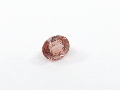 TOURMALINE orangy pink , oval , Mozambique...