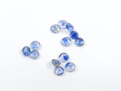 SAPHIR green-blue et blue Nbr 13 , rond ,...