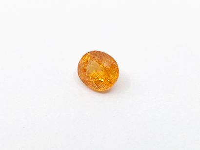 GRENAT orange spessartite fanta , oval ,...