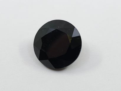 SPINEL black , rond , Thailand , 13,46 carats...