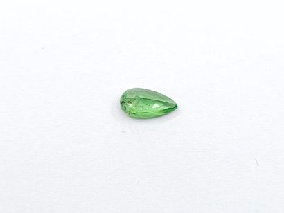 GRENAT tsavorite green de taille poire, 	Tanzanie,...