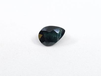 SAPHIRE deep greenish blue , pear , Australia...