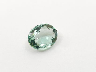 FLUORITE green, oval, Africa, 6,61 carats...