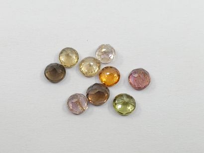 SPINEL multi-color Myanmar Nbr 9 , rond ,...