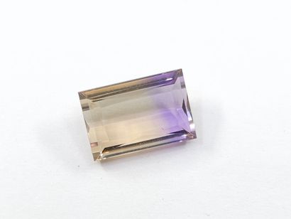 AMETRINE yellow et purple, taille émeraude,...