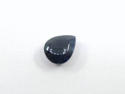 SAPHIR Dark blue, pear cabochon, africa,...
