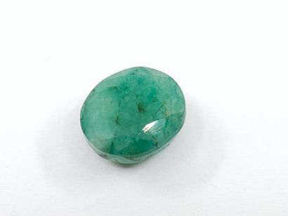 EMERAUDE , ovale , Zambie , 9,10 carats Dim...