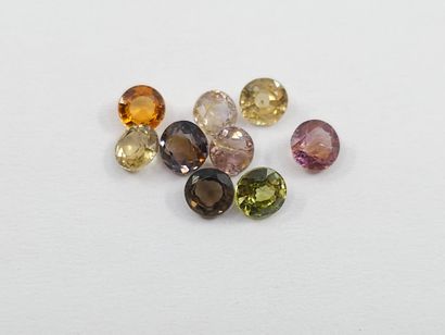 SPINEL multi-color Myanmar Nbr 9 , rond ,...