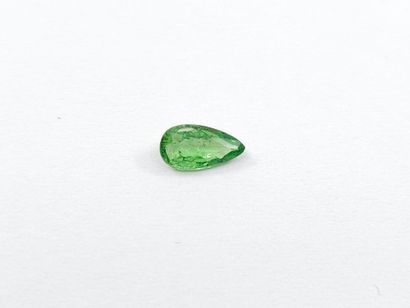 GRENAT tsavorite green de taille poire, 	Tanzanie,...