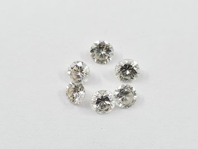 LOT OF SIX DIAMONDS approx. 0.1ct each