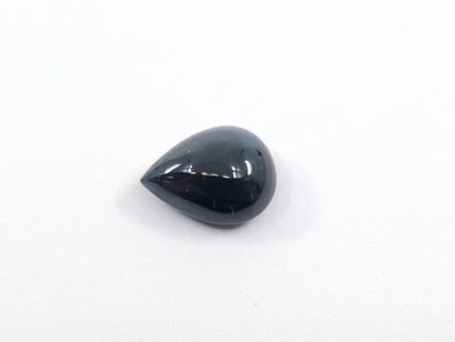 SAPHIR Dark blue, pear cabochon, africa,...