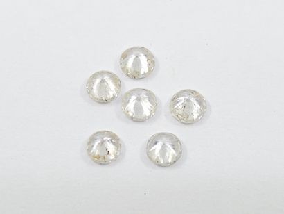 LOT OF SIX DIAMONDS approx. 0.1ct each