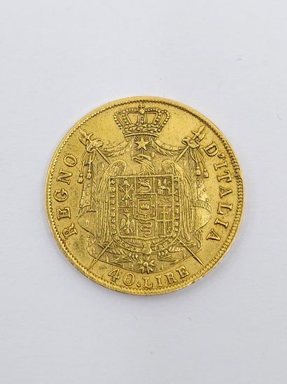 PIECE DE 40 lires Napoléon, Royaume d'Italie...