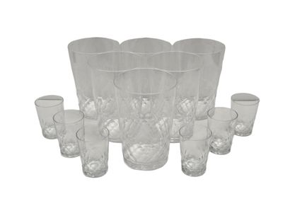 BACCARAT
Six verres à orangeade en cristal
On...