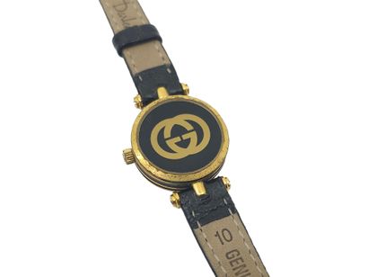 GUCCI
Ladies' wristwatch, round dial, black...
