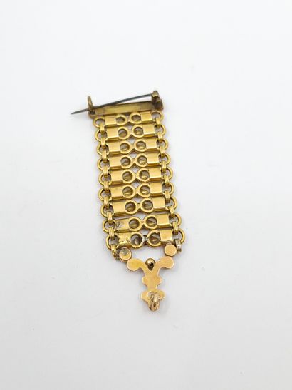 CHATELAINE in pink and green gold set with...