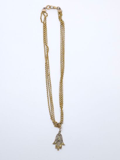 SUSPENSION CHAIN in 750° yellow gold with...