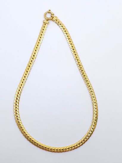 COLLIER maille palmier en or jaune 750° 
Poids...