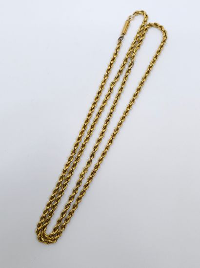 NECKLACE with alternating links in 750° yellow...