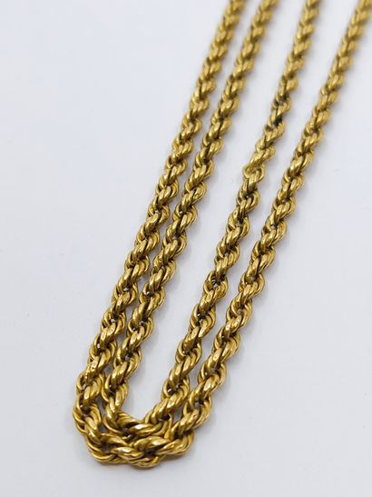 NECKLACE with alternating links in 750° yellow...