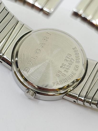 BULGARI 
Steel bracelet watch, tubogas strap
In...