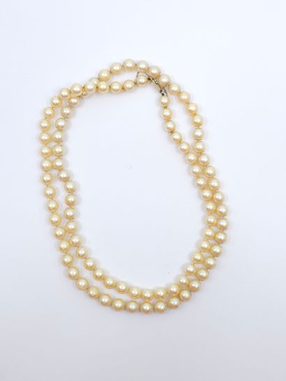 COLLIER SAUTOIR chocker de perles de cul...