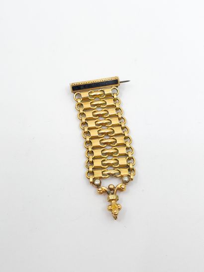 CHATELAINE in pink and green gold set with...