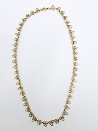 FRENCH WORK
Necklace in yellow gold 750°...