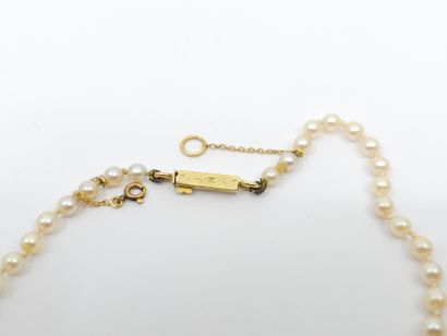 COLLAR OF FALLING PEARLS, ratchet clasp in...