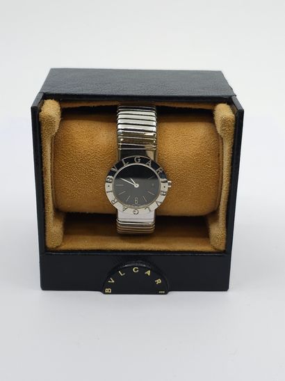 BULGARI 
Steel bracelet watch, tubogas strap
In...