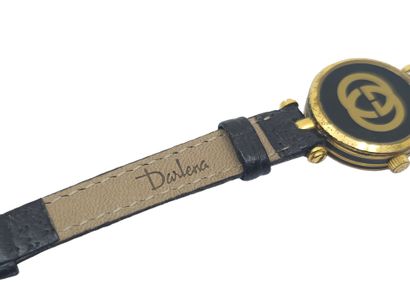 GUCCI
Ladies' wristwatch, round dial, black...