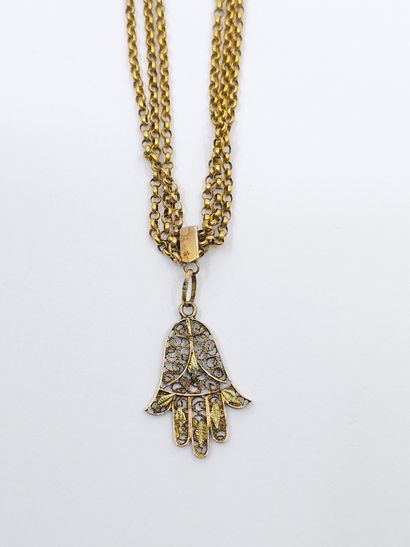 SUSPENSION CHAIN in 750° yellow gold with...