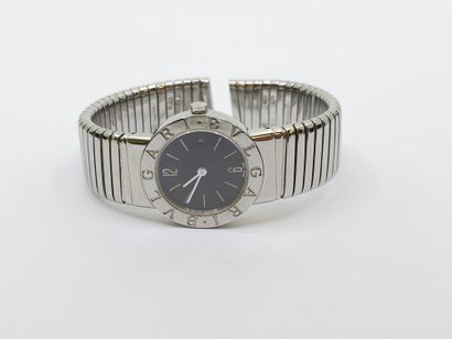 BULGARI 
Steel bracelet watch, tubogas strap
In...