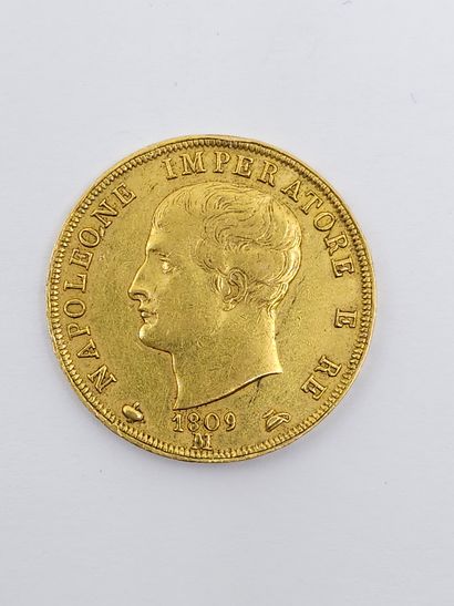 PIECE DE 40 lires Napoléon, Royaume d'Italie...