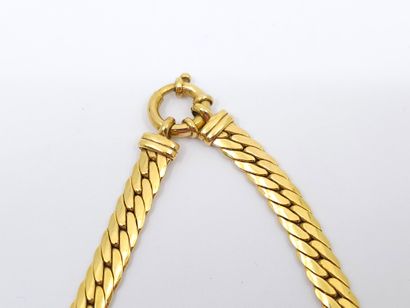 COLLIER maille palmier en or jaune 750° 
Poids...