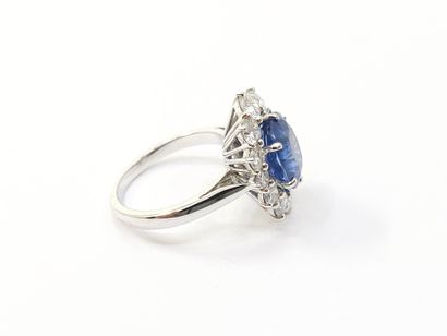 Daisy ring in 750° white gold set with a...