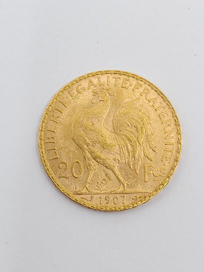 PIECE de 20 francs or au coq de 1907
Weight...