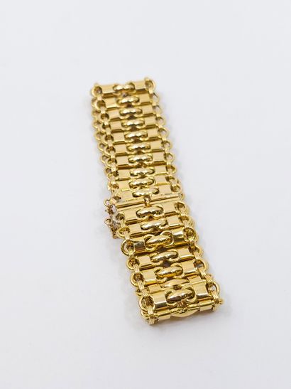 Double-row BRACELET in yellow gold 750°,...