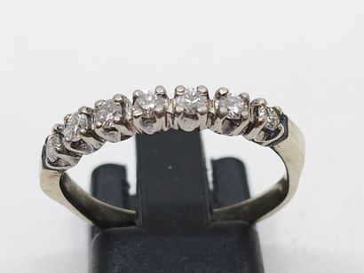 HALF-ALLIANCE in 750° white gold set with...