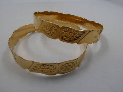 2 Bracelets 18kt Gold 41.42g