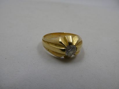 1 Bague Or 18kt et diamant 6,10g