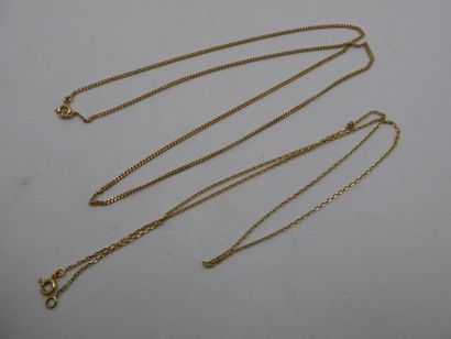 2 Chaînes Or 18kt 8,22g