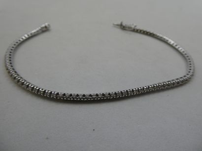 1 Bracelet 18kt white gold and stones 6,...
