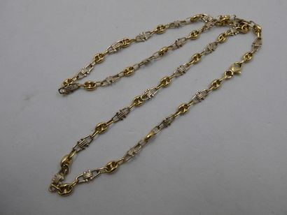 1 18kt 2-tone gold chain 16.78g