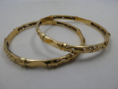 2 Bracelets 18-carat gold 19.96g