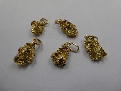 5 Pendants 18kt Gold 23,17g