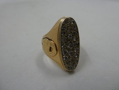 1 Bague Or 18kt et diamants 19,31g