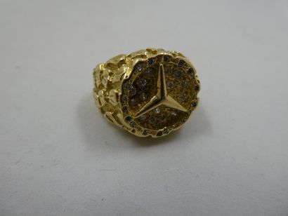 1 Bague Or 18kt et pierres 12,61g