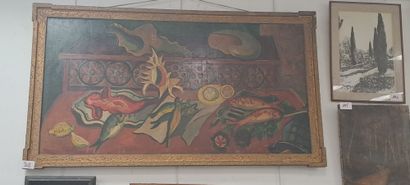 Marius ECHEVIN (1899-)
Nature morte aux poissons...